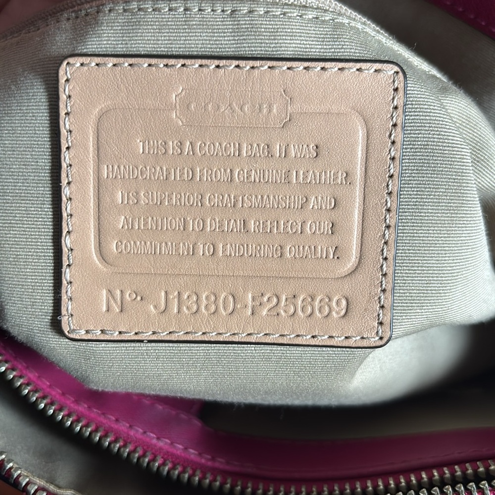 Authentic Coach F25669 Peyton Leather Jordan Double Zip Caryall - Picture 7 of 7